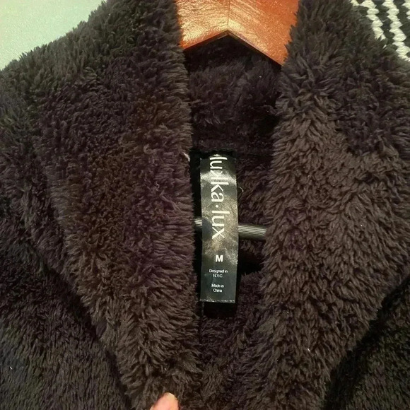 LUKKA LUX FUNNEL NECK FLEECE LINED PLUSH PULLOVER SHERPA SWEATER M - Picture 2 of 5